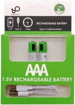 Smartoools AAA Lithium-ion USB Type-C Rechargeable Battery 1.5V - 2pcs