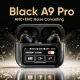 A9 Pro ANC Touch Screen Display Earbuds - Black Color